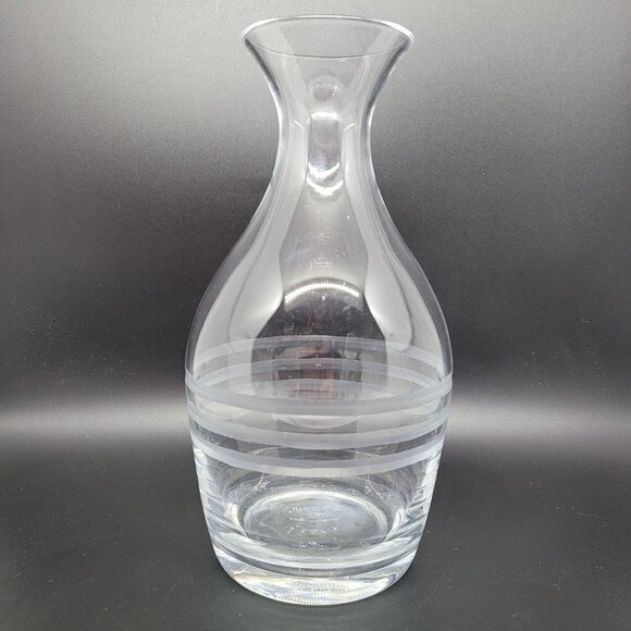 Pfaltzgraff Clear Carafe or Decanter 7 1/4" Etched - Picture 1 of 4